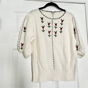 Fish & Kids Woman Flowers Knitted Top (One Size)